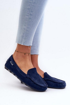 Classic Suede Moccasins With Rounded Toe And Removable Insole from B&Q