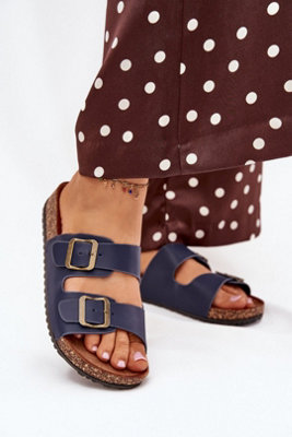 Cork Platform Sandals With Contoured Suede Insole Buckle Straps from B&Q