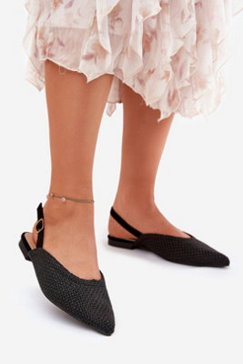 Braid Ballet Flats With Adjustable Buckle Strap Flat Heel from B&Q