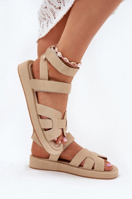 Comfort Platform Sandals With Double Velcro Strap Daily from B&Q