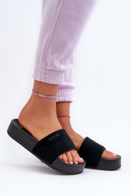 Big Star Suede Strap Platform Flip Flops For Comfort Summer from B&Q