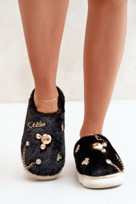 Trendy Fur Home Slippers With Soft Warm Comfort For Cold Days from B&Q