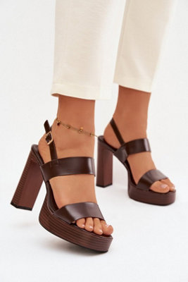 High Heel Sandals With Secure Step In Comfort Strap Design from B&Q