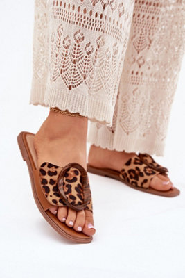 Braided Suede Flat Sandals With Decorative Buckle For Summer from B&Q