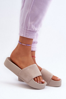Big Star Suede Strap Platform Flip Flops For Summer Comfort from B&Q