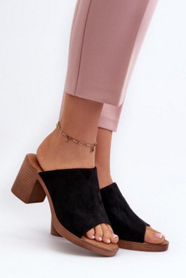 Heeled Suede Sandals Lightweight Flip Flops For Summer Walks from B&Q