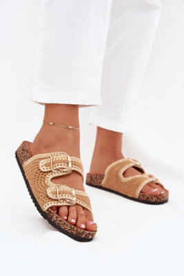 Crocheted Sandals With Cork Platform And Contoured Suede Insole from B&Q