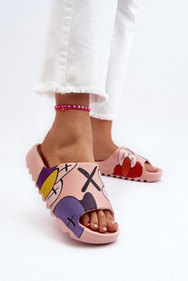 Cartoon Print Rubber Flip Flops With Contoured Insole Sole from B&Q