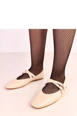 Square Toe Ballerina Flats With Double Buckle Straps Comfort from B&Q