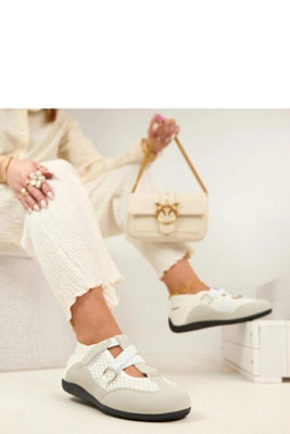 Comfortable Sports Ballerina Flats With Velcro Breathable from B&Q