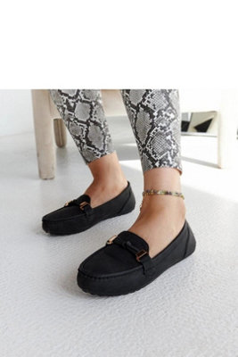 Matte Finish Almond Toe Slip On Moccasins For Summer Days from B&Q