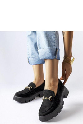 Elegant Summer Slip On Loafers With Buckle And Rhinestones from B&Q