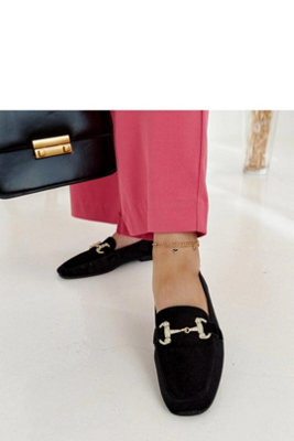 Velvet Square Toe Slip On Moccasins Zircon Detail Rubber Sole from B&Q