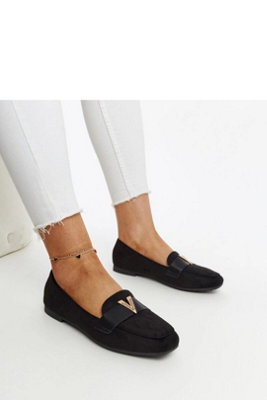 - Namal Decor Slip On Faux Leather Moccasins With Rubber Sole