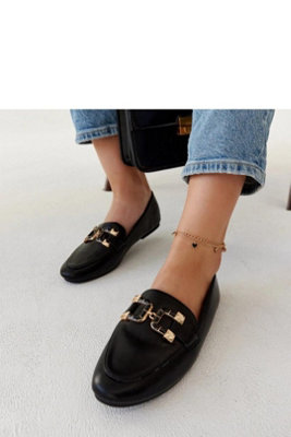 Summer Buckle Slip On Almond Toe Flat Loafers Moccasins from B&Q