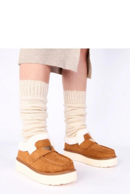 Loafy Fur Lined Brown Moccasins For Warm Everyday Comfort from B&Q