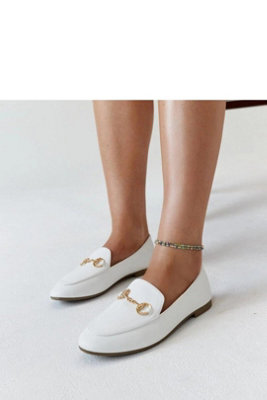 Buckle Slip On Leather Moccasins Flat Almond Toe Summer from B&Q
