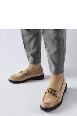 Seggiano Suede Buckle Moccasins Slip On With Black Rubber Sole from B&Q