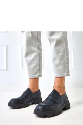 Classic Low Heel Moccasins With Rubber Sole Comfort Round Toe from B&Q