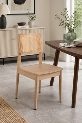  - Tickhill Mango Wood Woven Cane Dining Chair
