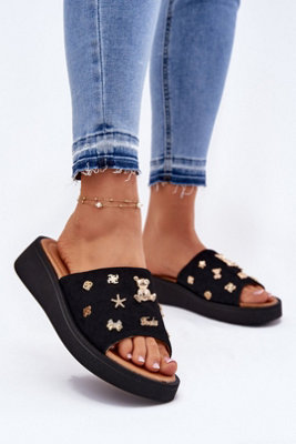 Vinceza Suede Platform Sandals With Trendy Strap Detail from B&Q