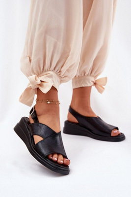 Jezzi Wedge Sandals With Buckle Strap For Summer Comfort from B&Q