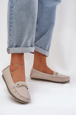 S Barski Moccasin Shoes With Rubber Sole And Ornament Comfort from B&Q