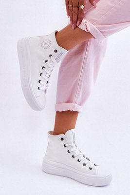 Big Star Textile High Top Lace Up Platform Non Slip Sneakers from B&Q