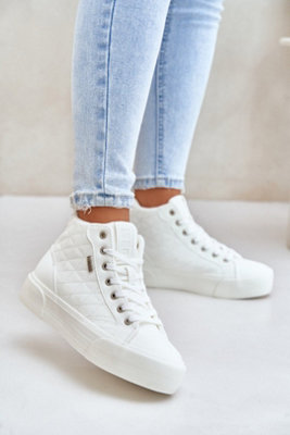 Big Star Insulated Lace Up Sneakers With Stitch Detail