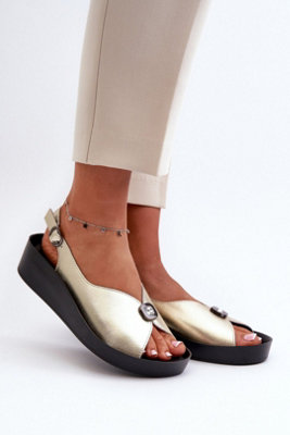 Sbarski Platform Wedge Sandals With Adjustable Buckle Strap from B&Q