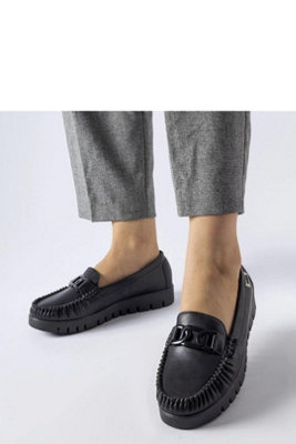 Lionella Vegan Leather Moccasins With Buckle Wedge Heel from B&Q