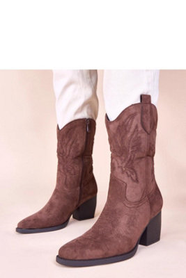 Gemre Cassa Western Cowboy Heel Boots With Embroidery Stiletto from B&Q