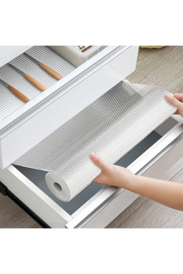 Non Slip Clear Eva Drawer Liner Kitchen Shelf Mat 45X500Cm from B&Q
