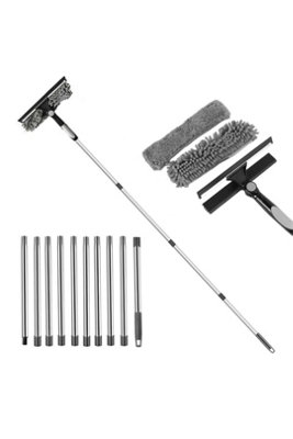 4500mm Telescopic Window Squeegee Cleaner With Chenille Duster