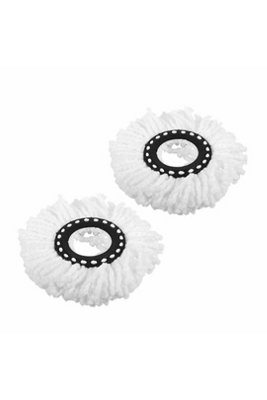 2 Pack 15 Inch Microfiber Spin Mop Head Refills For 360 Rotating from B&Q