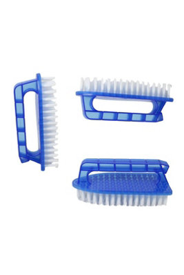  - Laundry Cleaning Scrubbing Brush With Handle Hard Bristles 14Cm