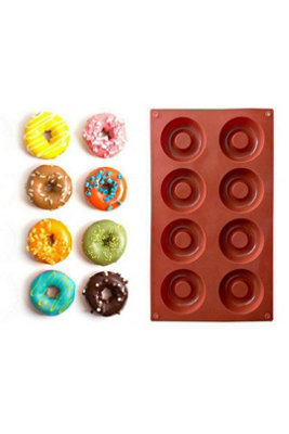  - 8 Cavity Silicone Donut Mold For Baking Soap Chocolate Tray