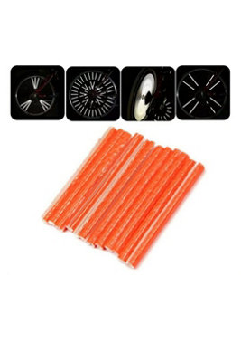  - 12Pc Bike Wheel Spoke Reflector Warning Strips Orange Set