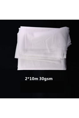2M X 10M 30Gsm Garden Frost Protection Wind Fleece White from B&Q