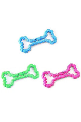  - Silicone Bone Pet Dog Toy 18 Cm Assorted Random Color Soft