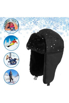 Faux Lambswool Winter Trapper Fleece Ear Flap Warm Cap Hat