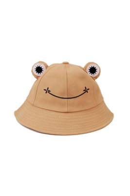 Cute Frog Cotton Bucket Hat Fisherman Sun Protector Adult from B&Q