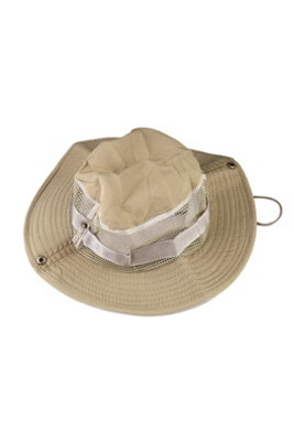 Breathable Cotton Blend Bucket Cargo Sun Hat  Safari from B&Q