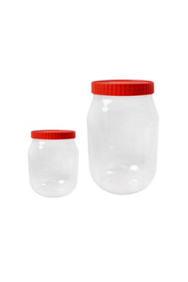  - 1500Ml And 500Ml Plastic Food Storage Freezer Jar With Lids Reusable
