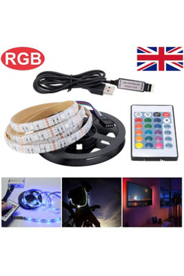 2M 5050 Rgb Usb Led Tv Back Light Strip Color Changing Remote from B&Q