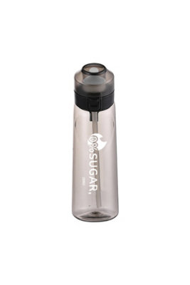 Air Taste Pod Water Bottle 650Ml Tritan Handle Black One Button