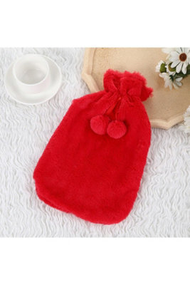 2L Large Hot Water Bottle Removable Washable Plush Cover from B&Q