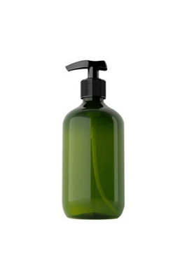 500Ml Clear Pet Refillable Press Pump Soap Shampoo Bottle Green from B&Q