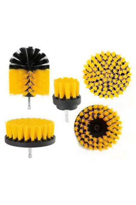  - 5 Pack Drill Attachment Cleaning Brush Set Power Scrub Nylon