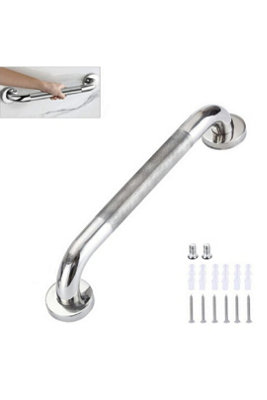 Stainless Steel Shower Grab Handle Anti Slip Safety 50Cm from B&Q